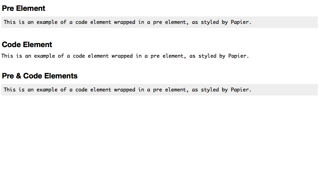 Code sample style in the Papier library