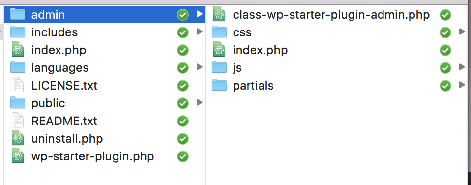 WordPress Plugin Boilerplate Admin Folder