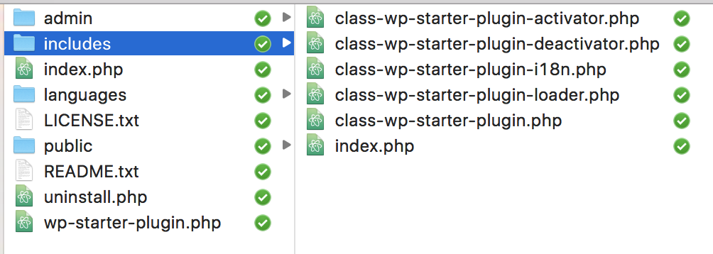 WordPress Plugin Boilerplate Includes Folder