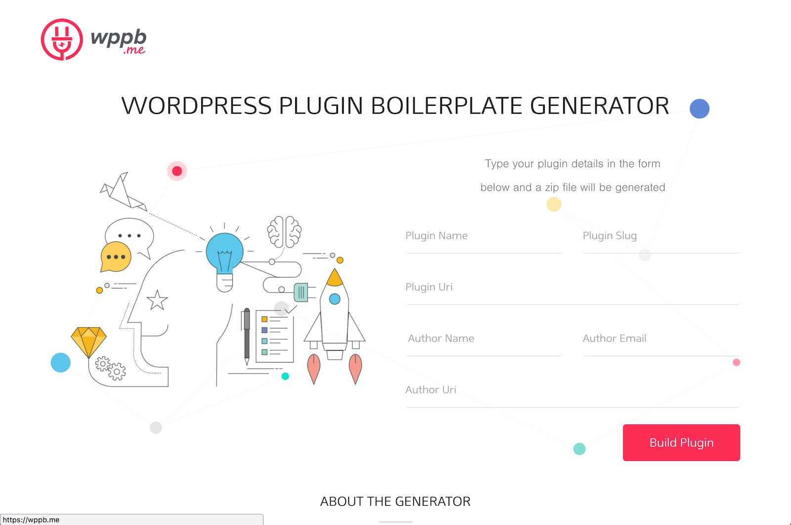 WordPress Plugin Boilerplate Generator Homepage